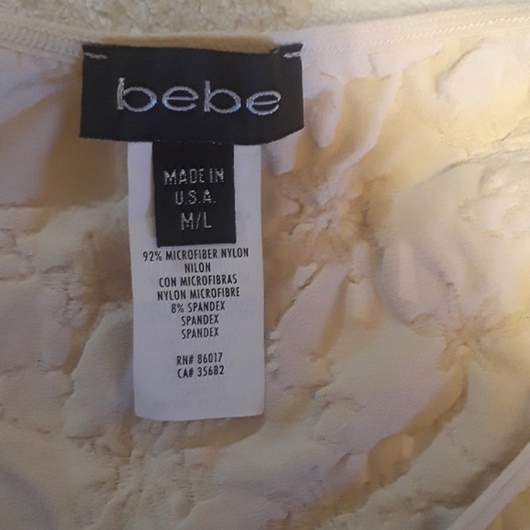 Bebe Beige Spandex Top. Women's Size: M/L. - Picture 3 of 6
